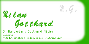 milan gotthard business card
